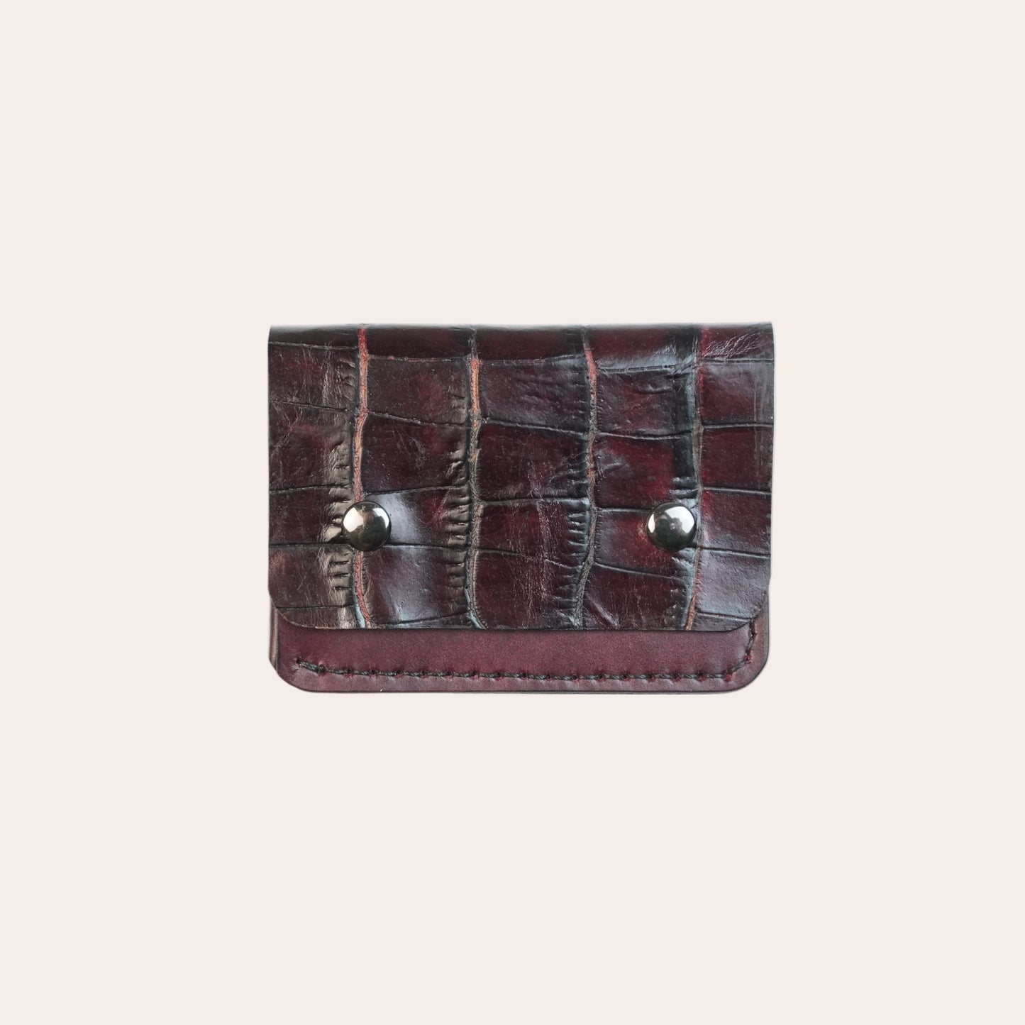 Wallet cartable rouge rouge croco