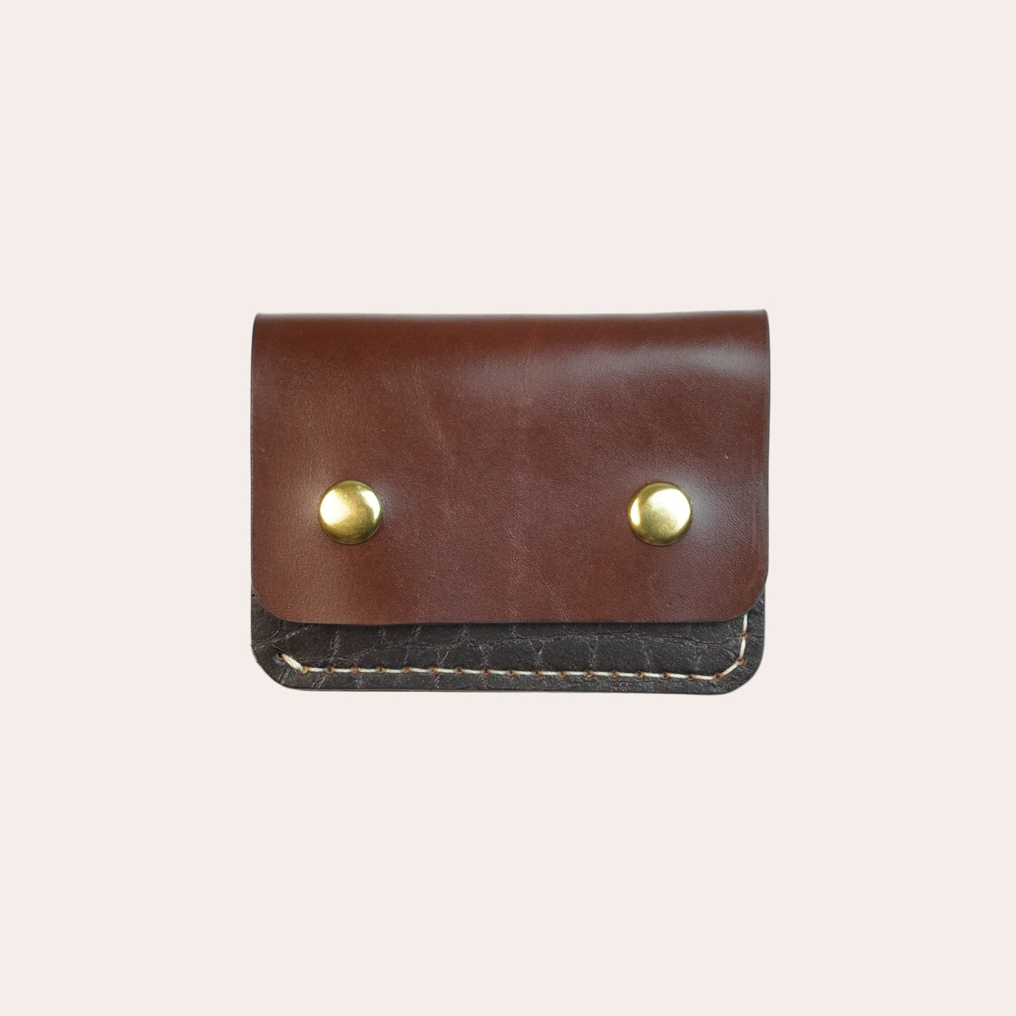 Wallet cartable marron marron croco