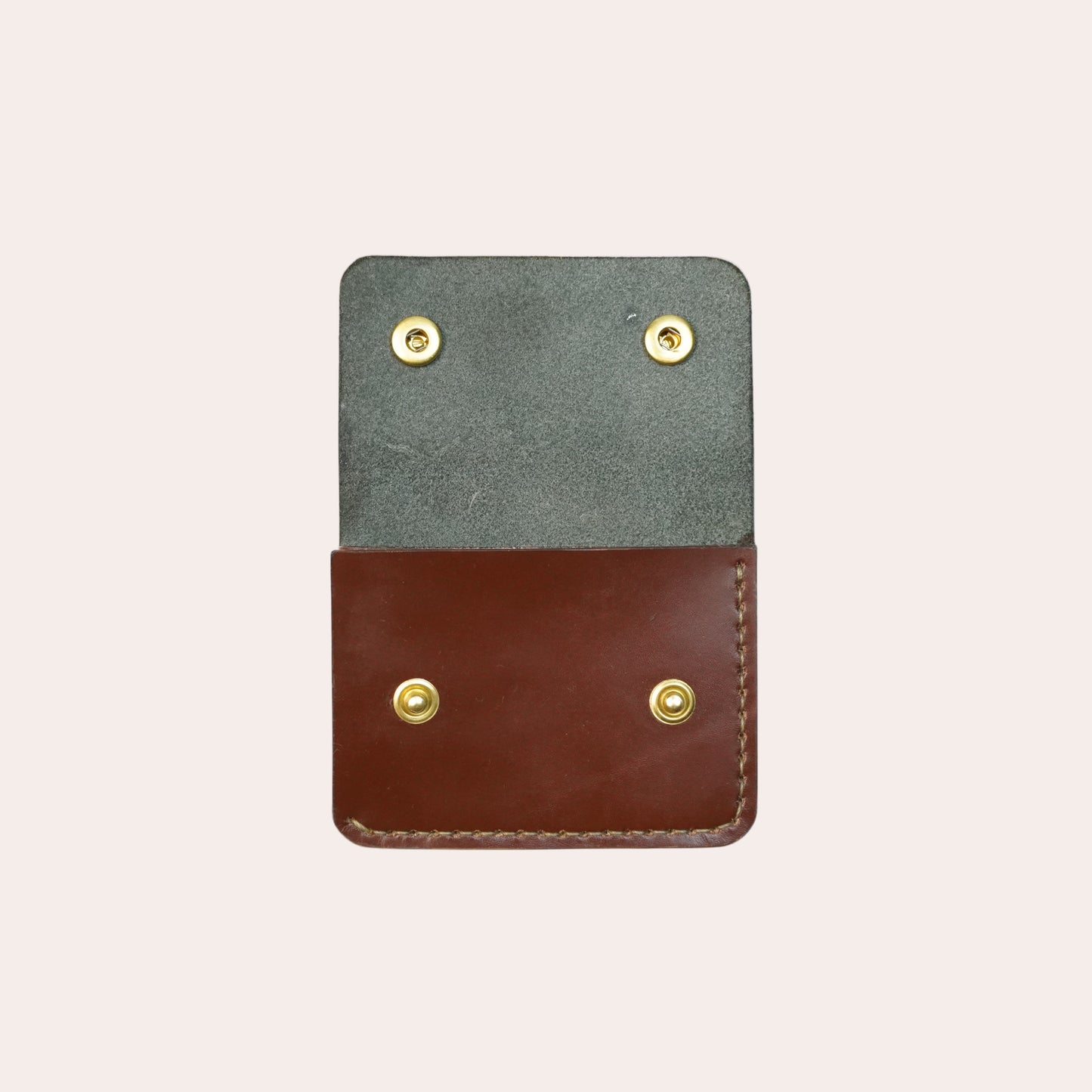Wallet cartable vert marron intérieur