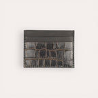 The 5S Card Holder - Black Croco