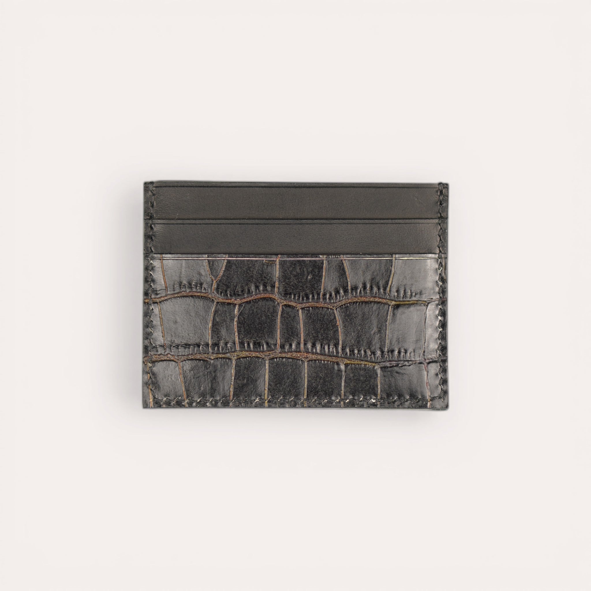 The 5S Card Holder - Black Croco