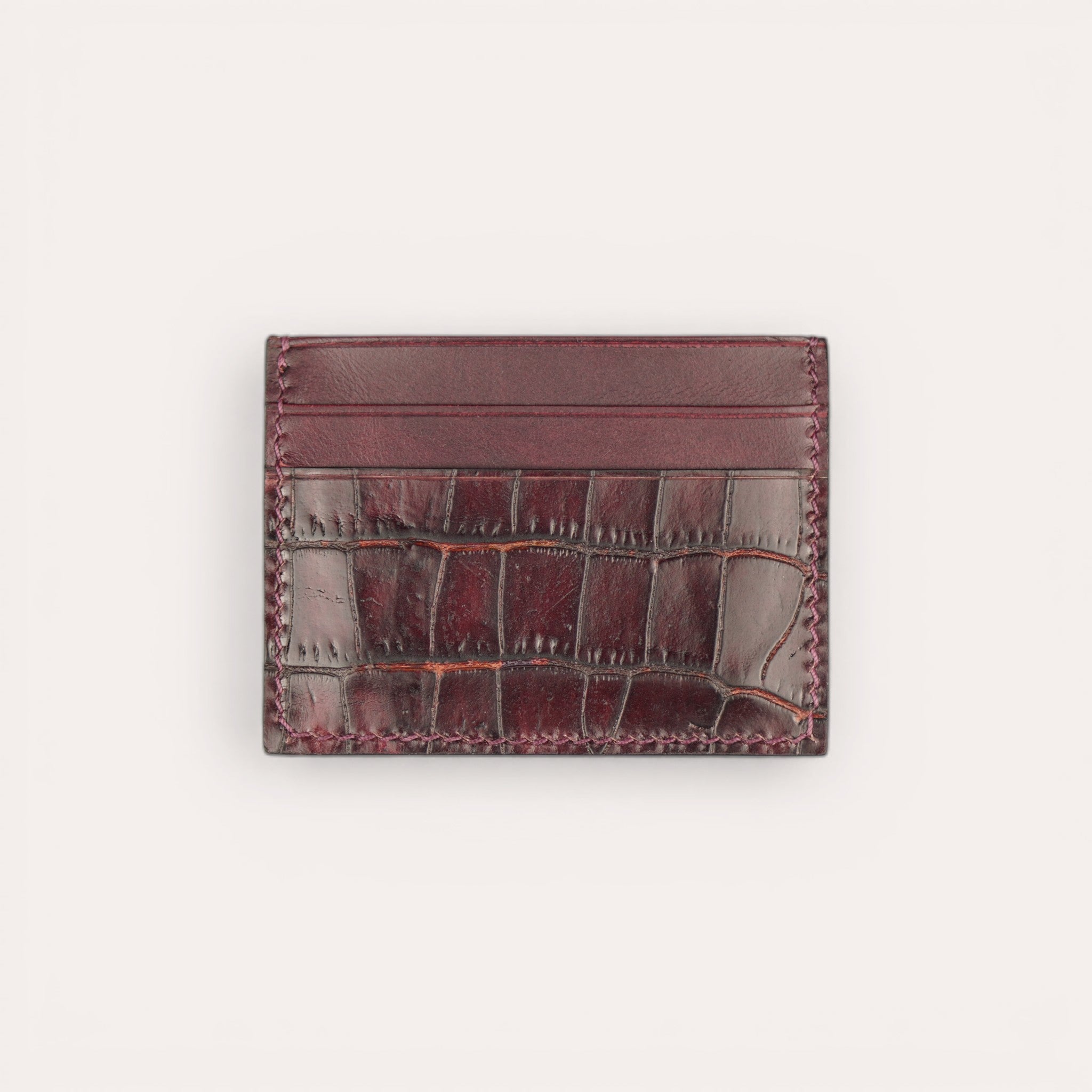 The 5S Card Holder - Black Croco