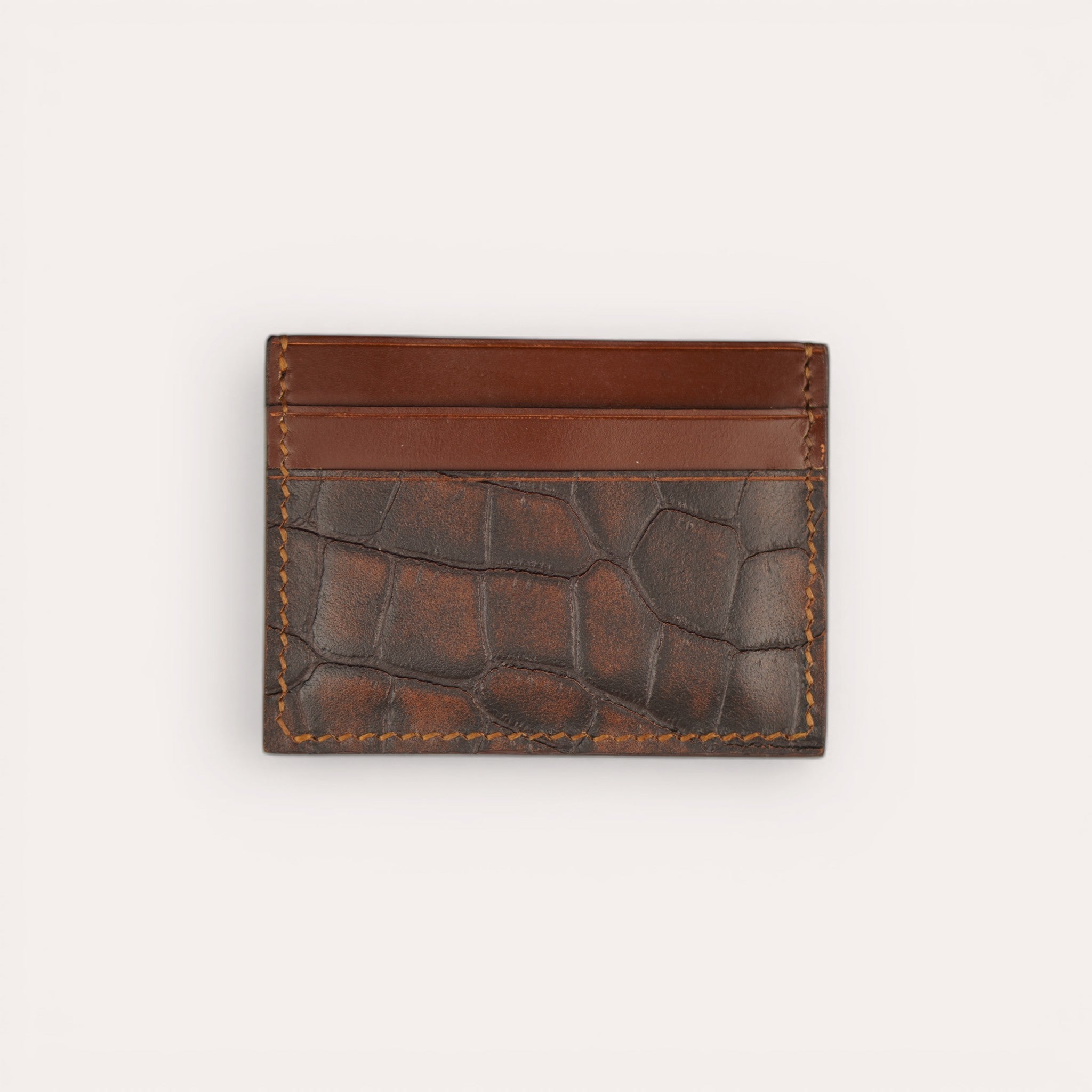The 5S Card Holder - Black Croco
