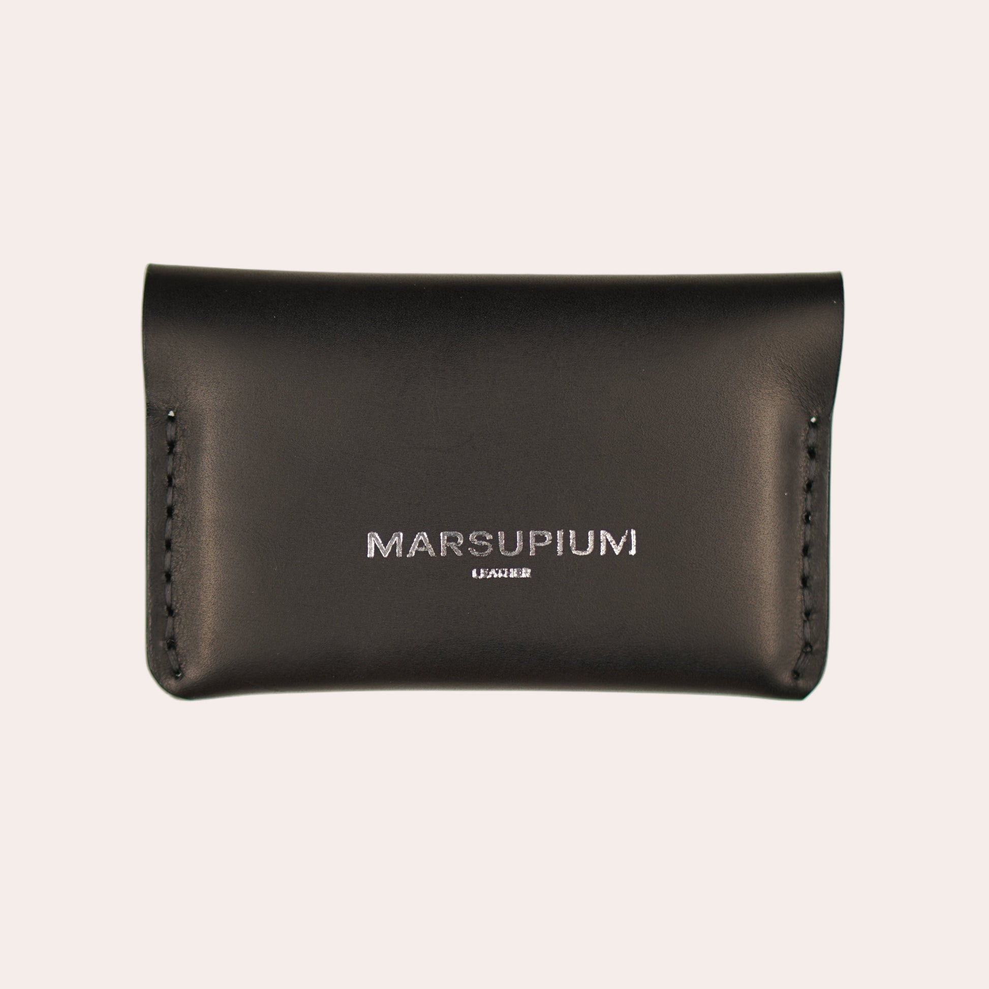 Black leather pouch with 'MARSUPIAL' branding on a white background
